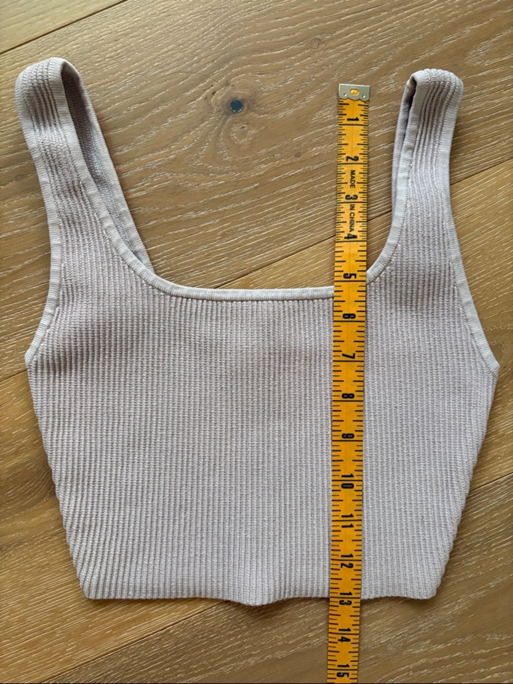 Aritzia Babaton Lilac Sculpt Knit Squareneck Cropped Tank Size XS Ribbed - Picture 6 of 6